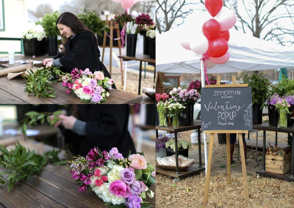 valentine popup flower shop — Arkansas Wedding Planner Florist