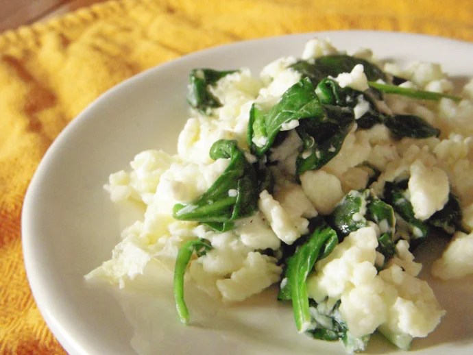 Recipe Spinach and mushroom egg white scramble — Methodology Premium