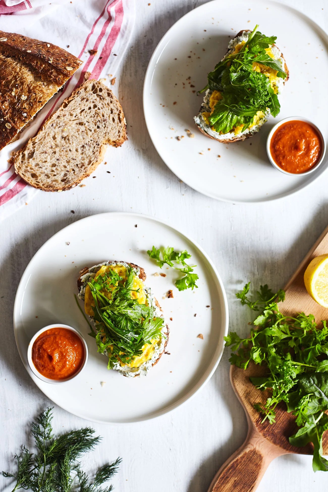 Scrambled Eggs & Herbed Goat Cheese Toast — Evergreen Kitchen