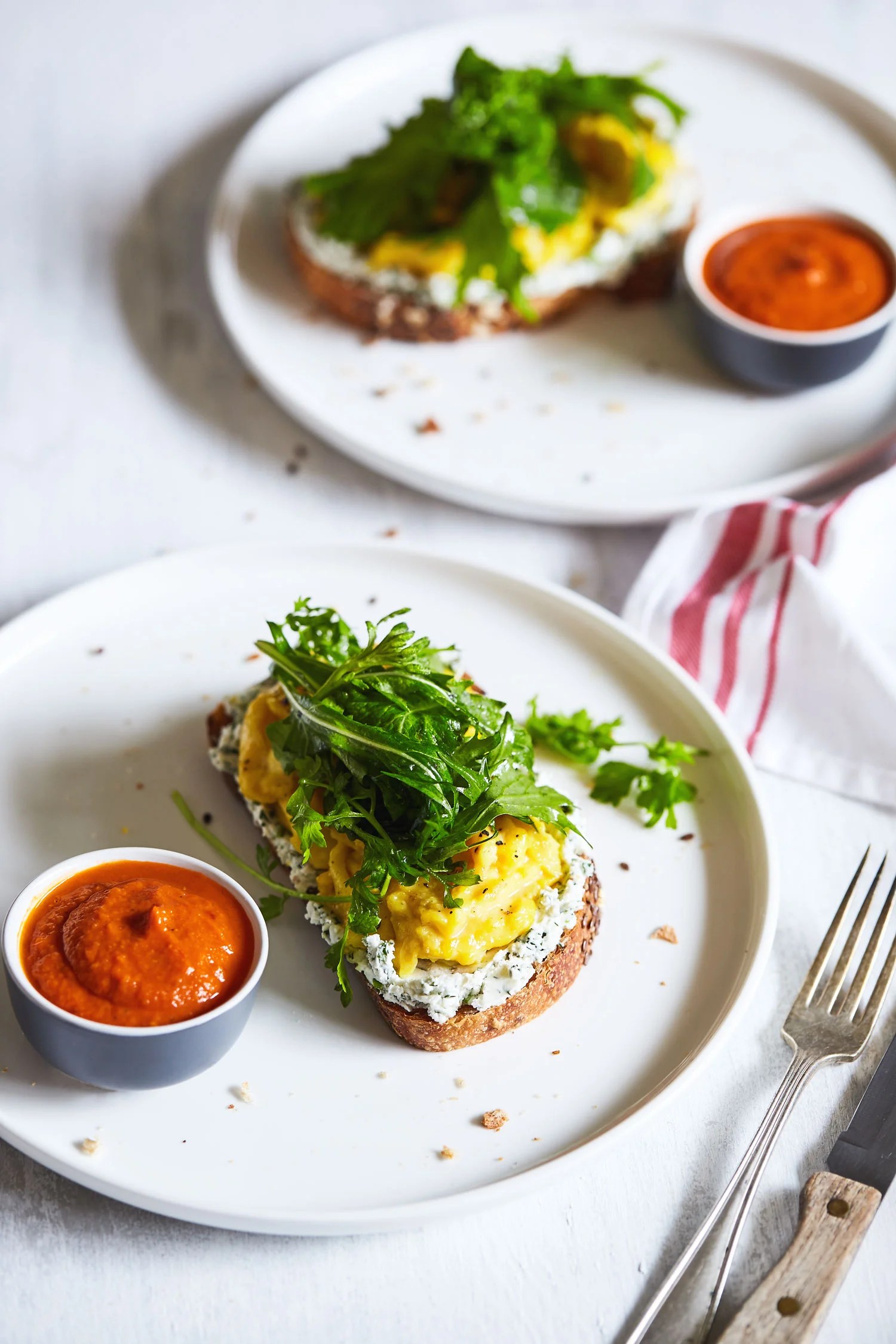 Scrambled Eggs & Herbed Goat Cheese Toast — Evergreen Kitchen