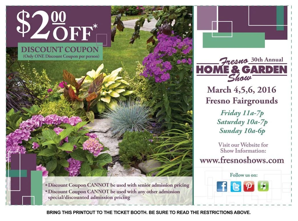 Discount Coupons — Fresno Home Shows