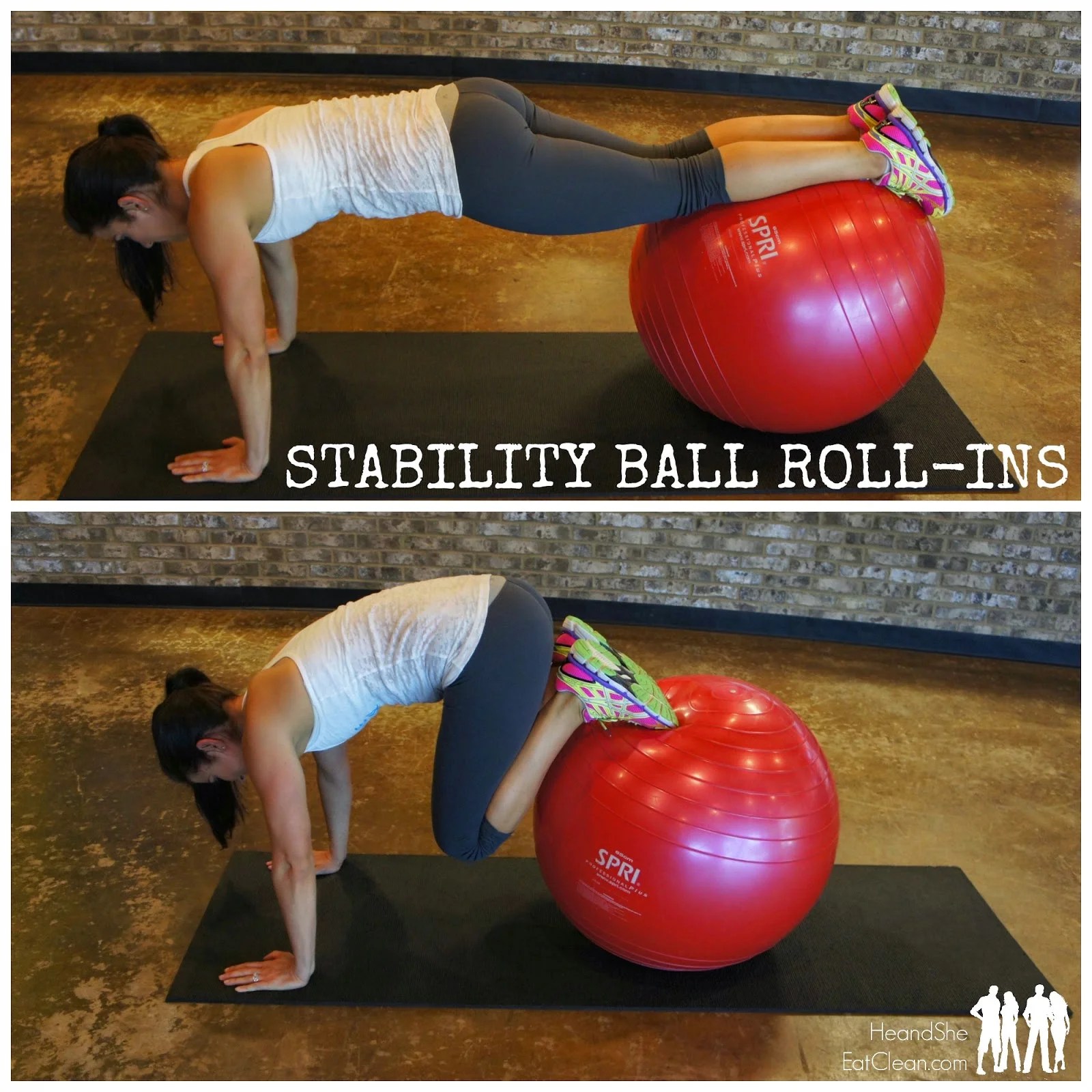 Ab Exercise Stability Ball RollIns