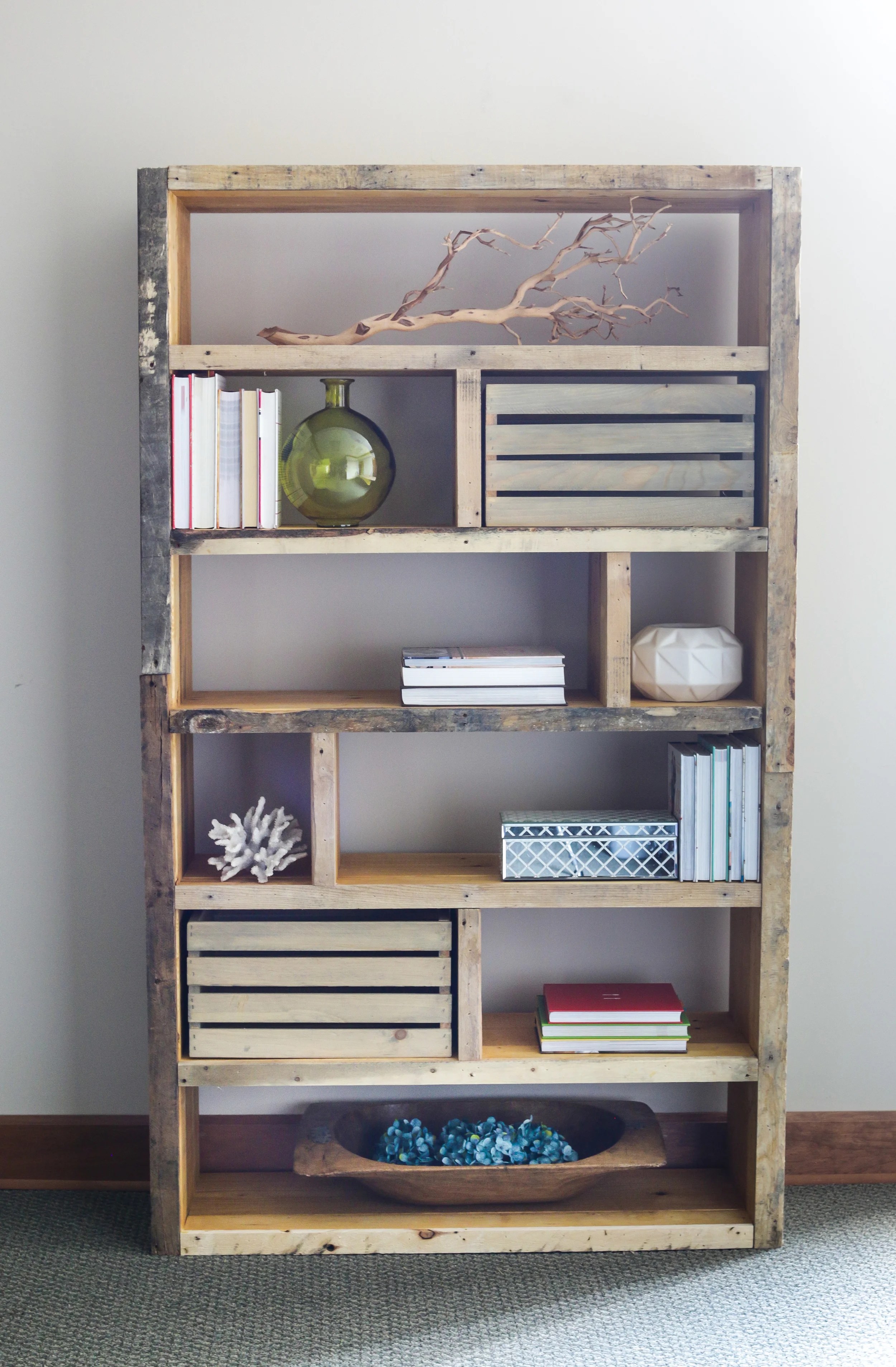Rustic Pallet Bookshelf by House of Wood — Crates and Pallet