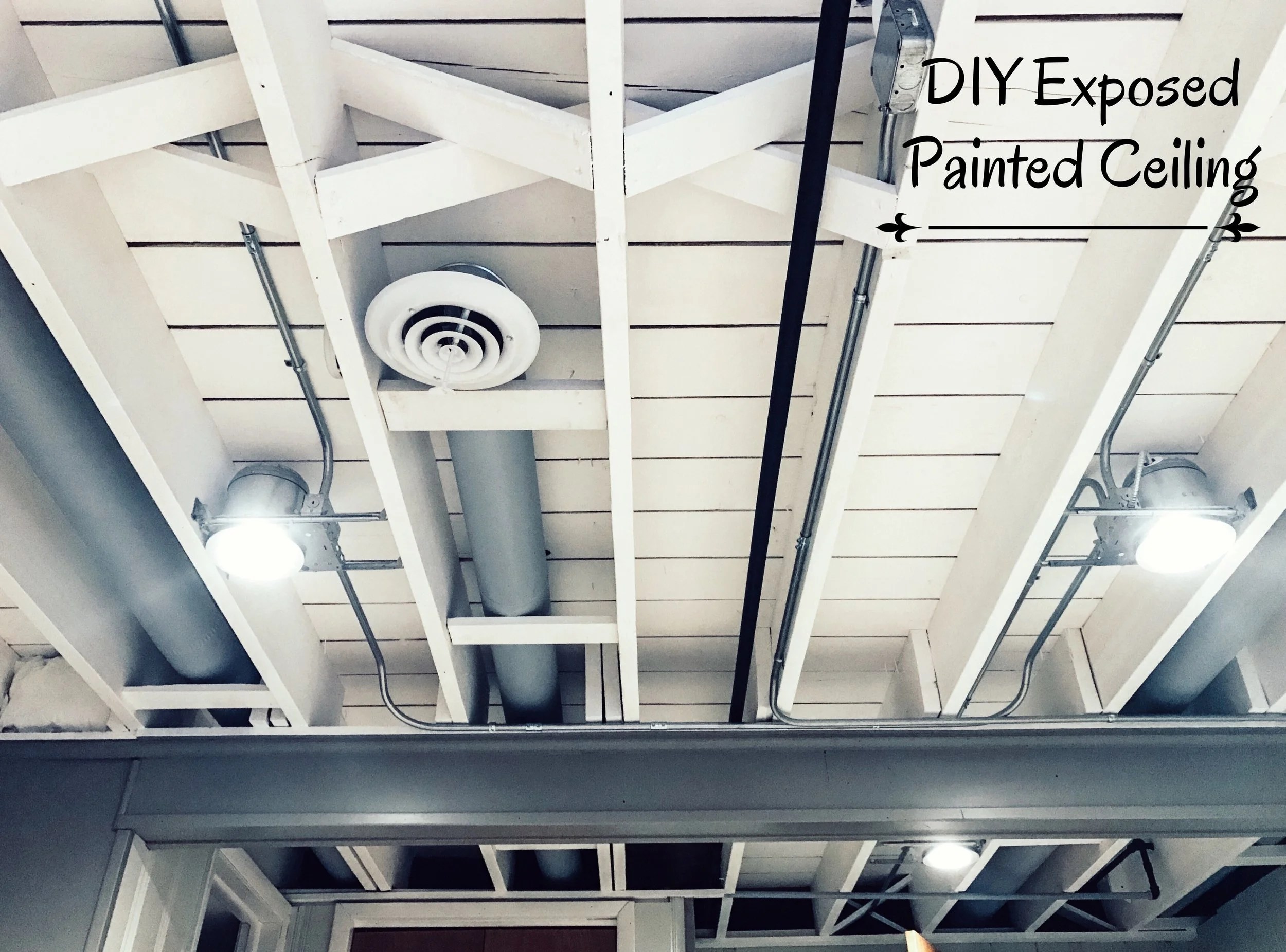 DIY Painted Basement Ceiling Project — First Thyme Mom