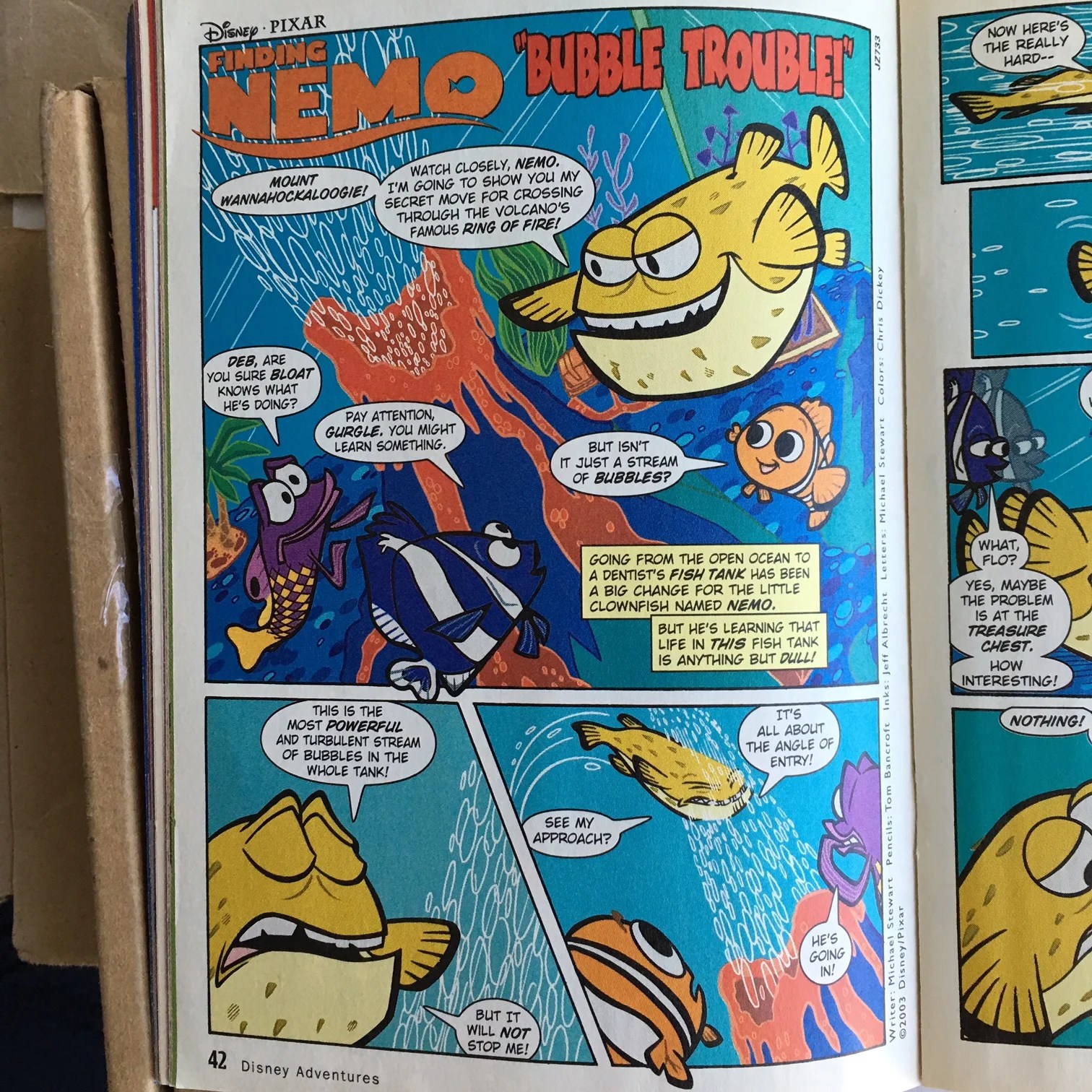 Finding Nemo Original comic art Page 1 — Tom Bancroft