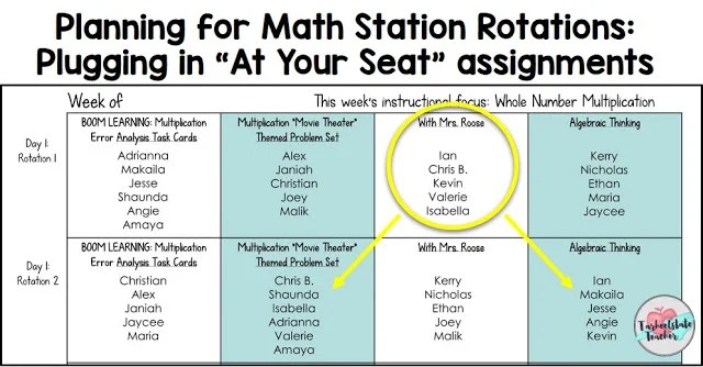 Free Math Stations Rotation Template for Upper Elementary — Tarheelstate Teacher
