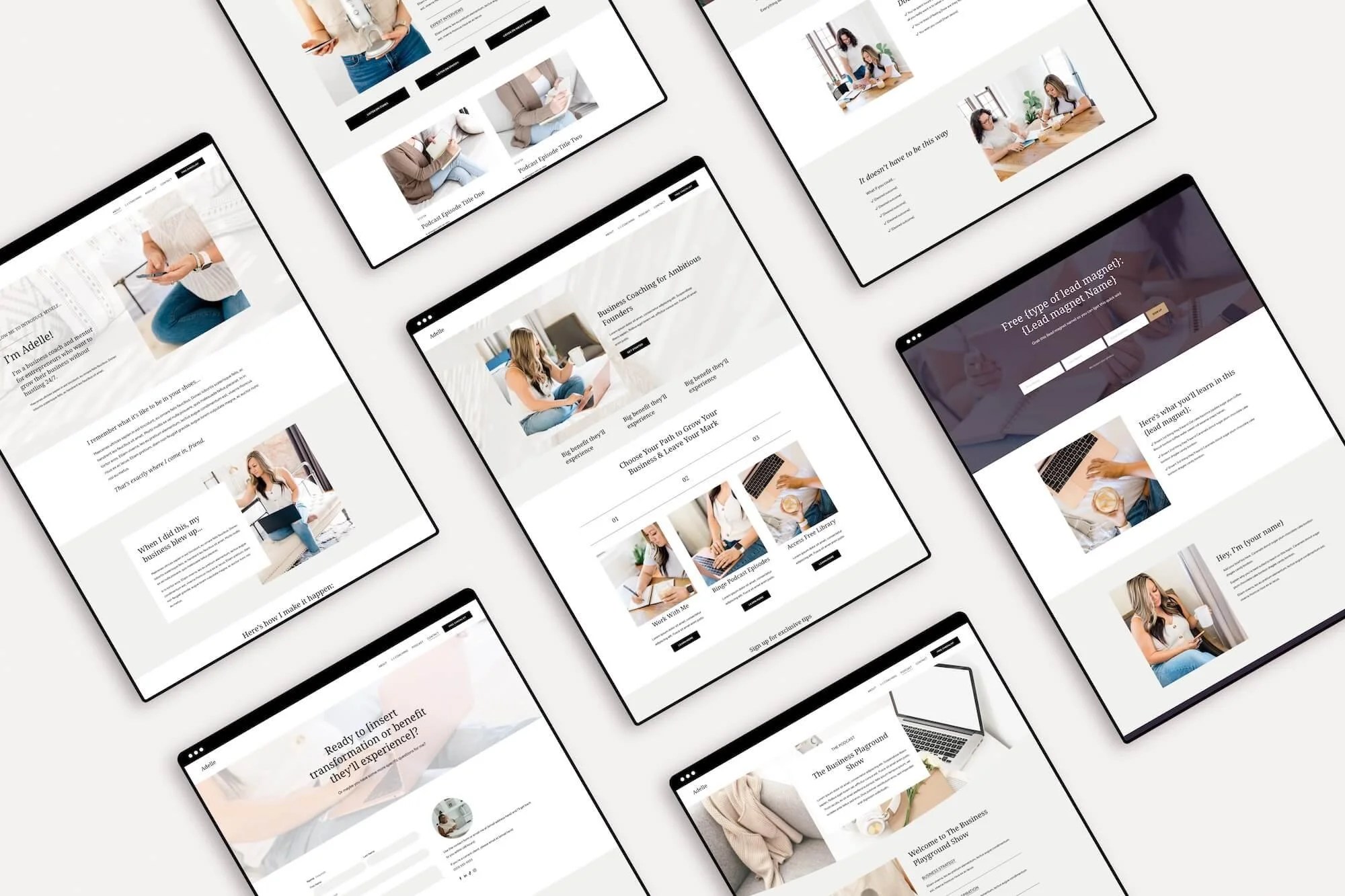 Adelle Elegant and Timeless Squarespace Coaching Template