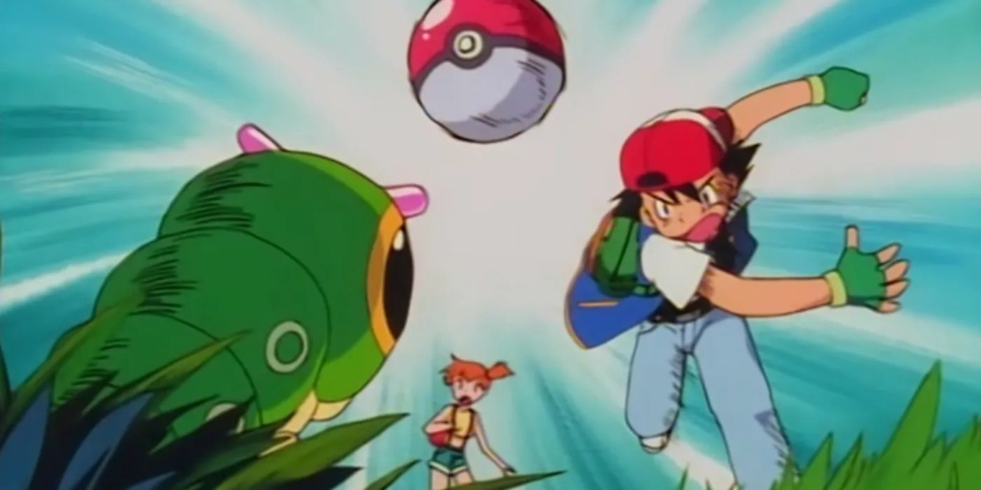 Ash Throwing Pokeball Open