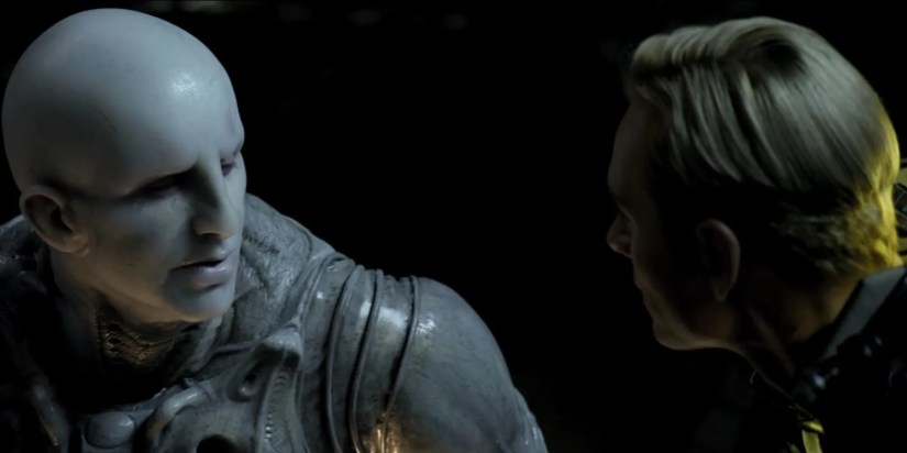 David speaks to the Engineer in Prometheus deleted scene