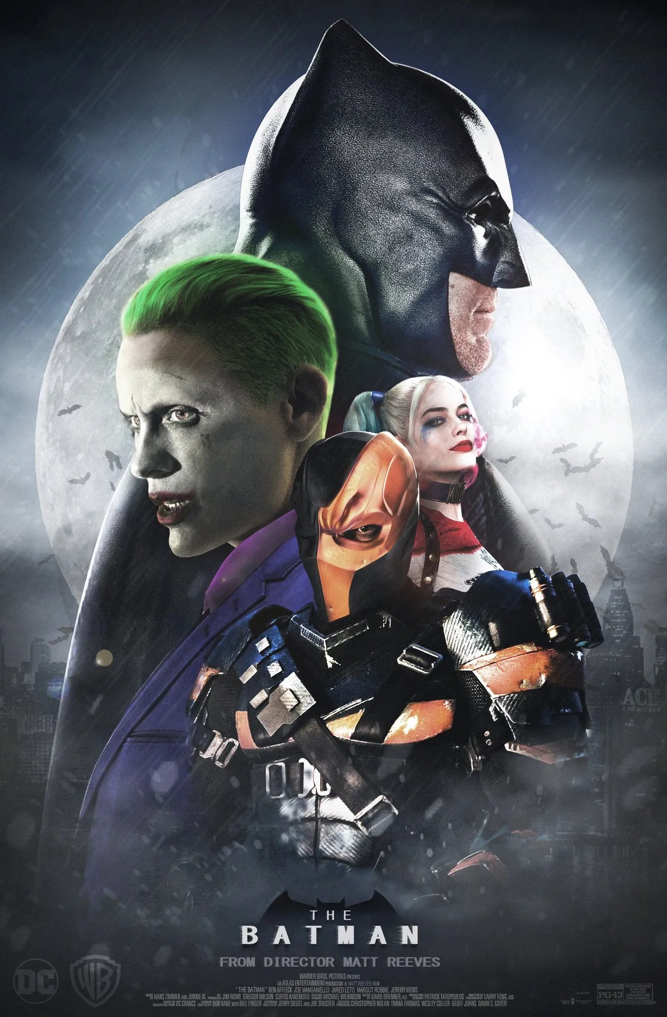 The Batman FanMade Poster Unites DCEU Joker, Harley & Deathstroke