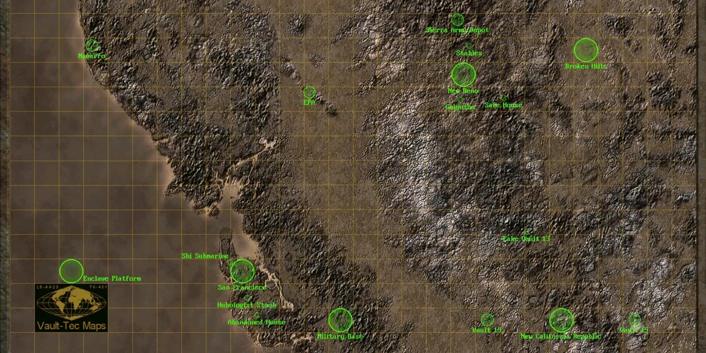 How To Find Vault 13 On Fallout 2's Map