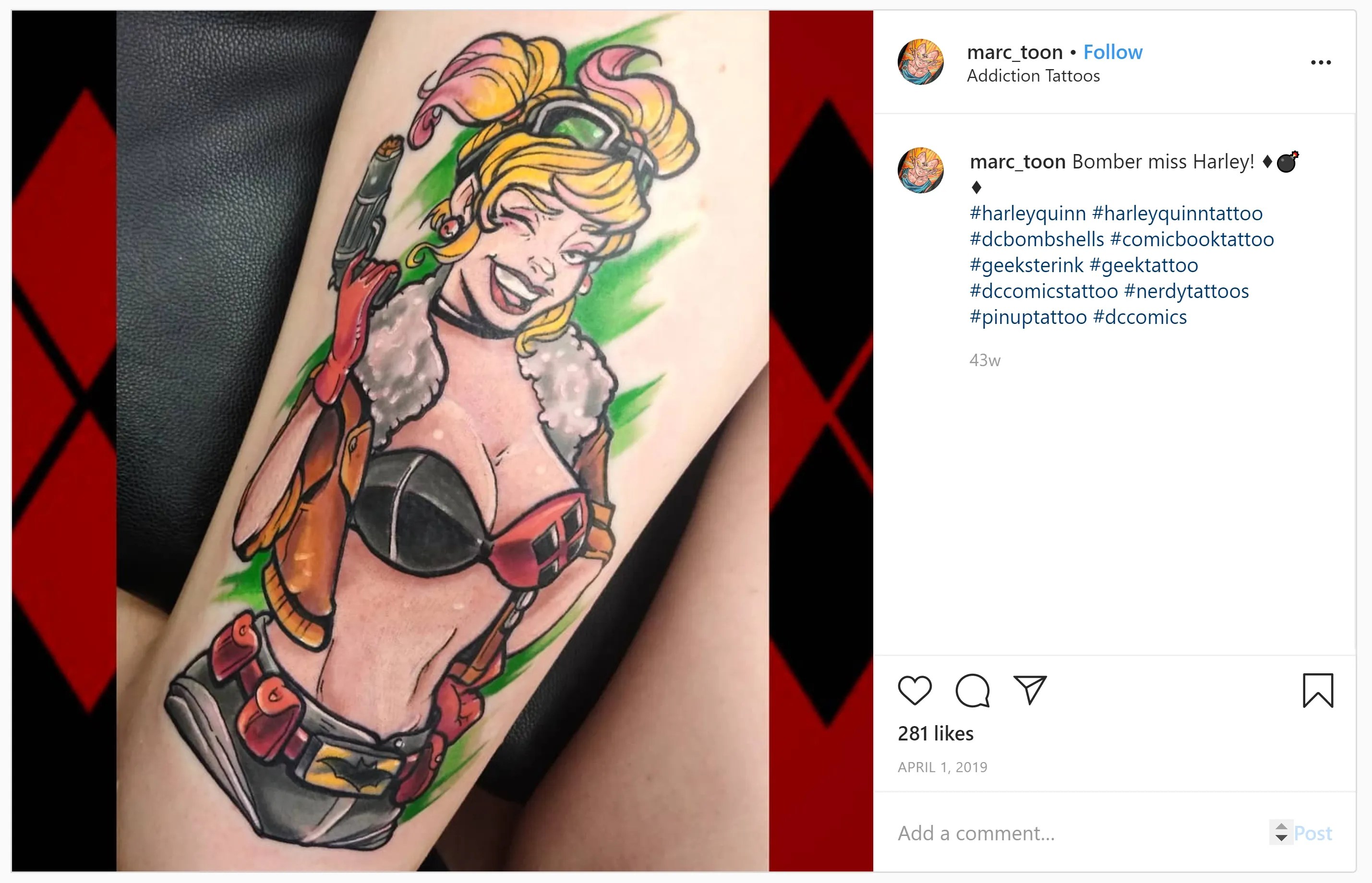Harley Quinn: 10 Tattoos Only Devoted Fans Will Understand 619_x_963_jpg