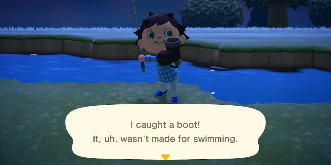 Animal Crossing New Horizons How to Craft Boots from Fishing
