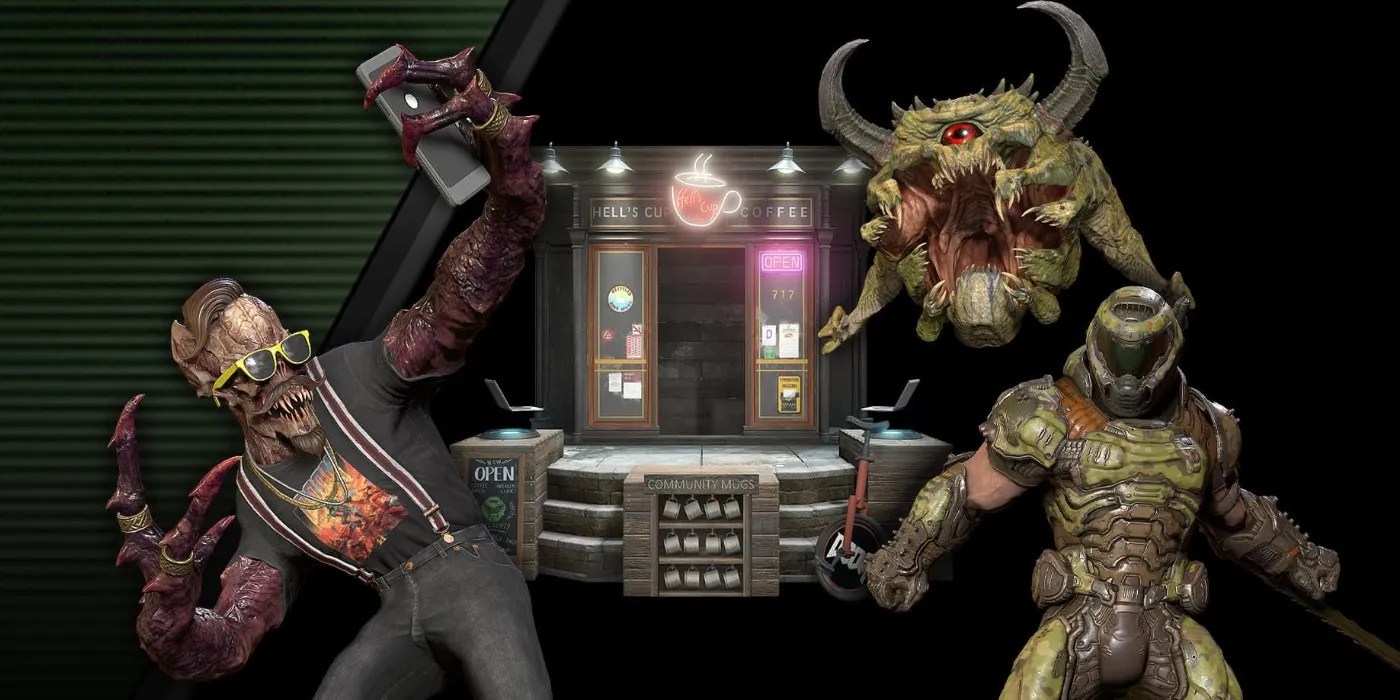 Doom Eternal How To Unlock The Coffee & Camo Skins Screen Rant