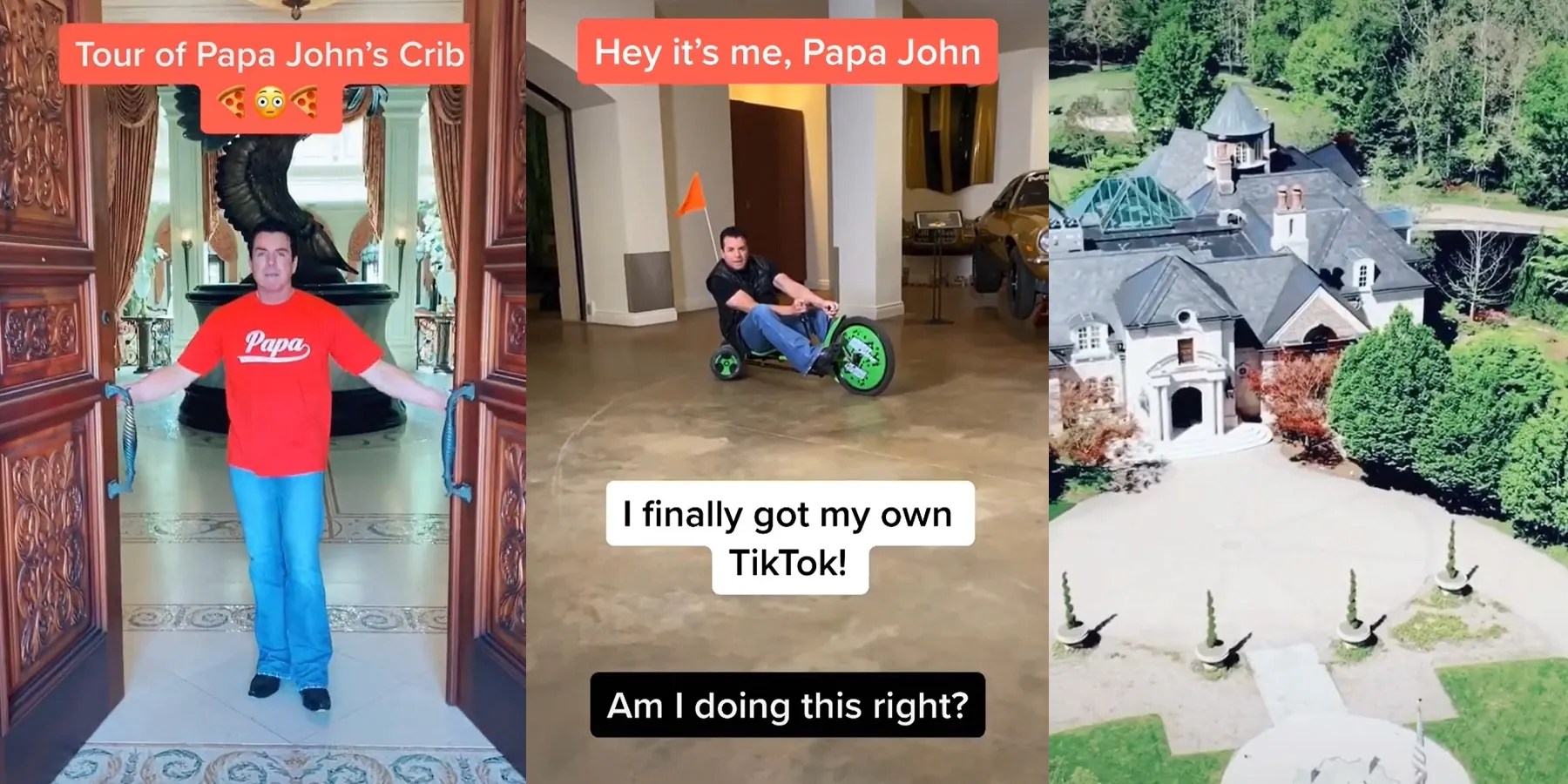 Papa John's Founder Uses TikTok To Show Off Mansion In MTV CribsStyle