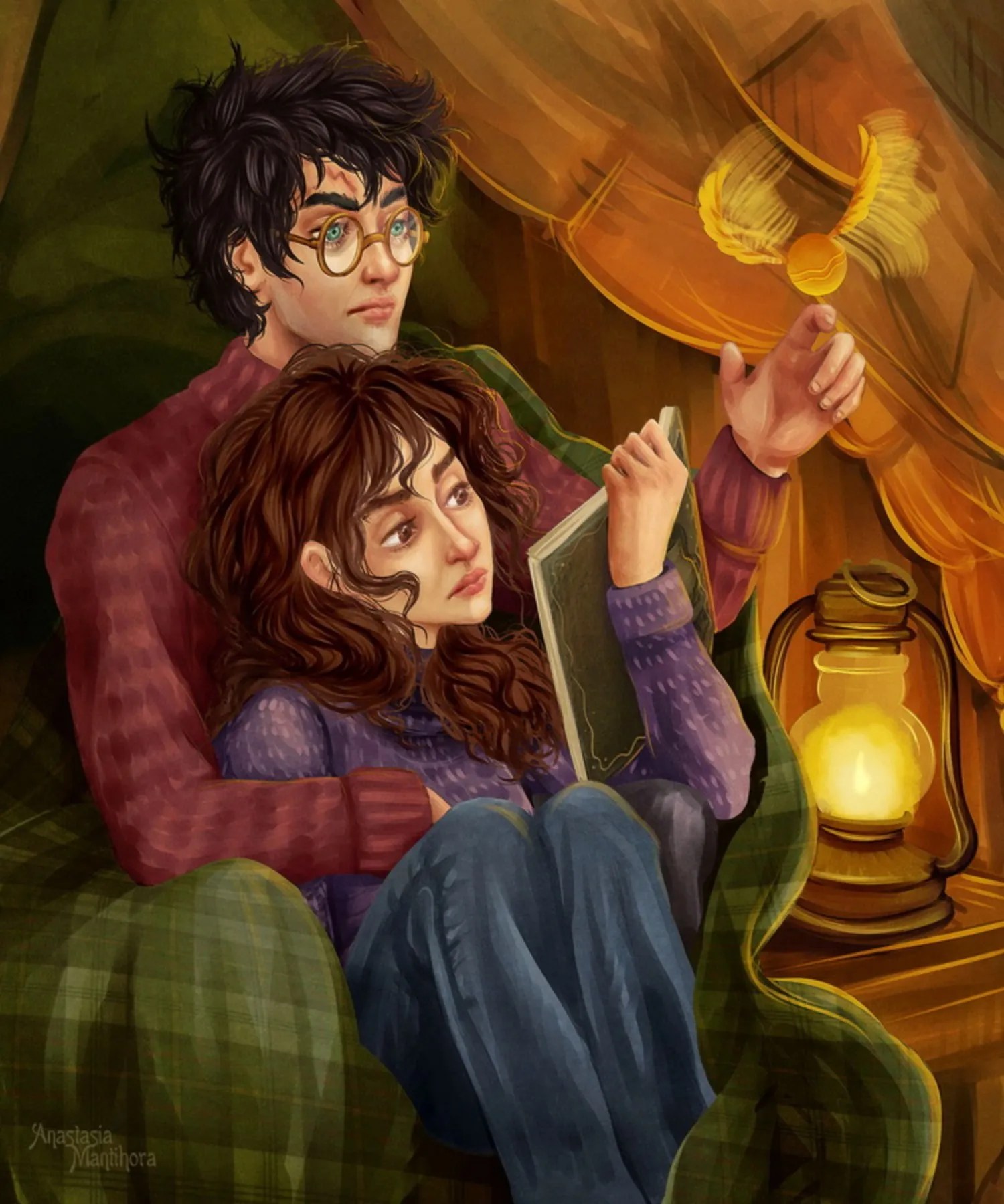 Original Illustration Harry X Hermione Fanart Harry Potter Harry