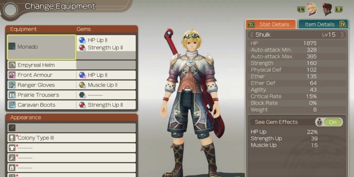 Xenoblade Chronicles Definitive Edition All Stats Explained