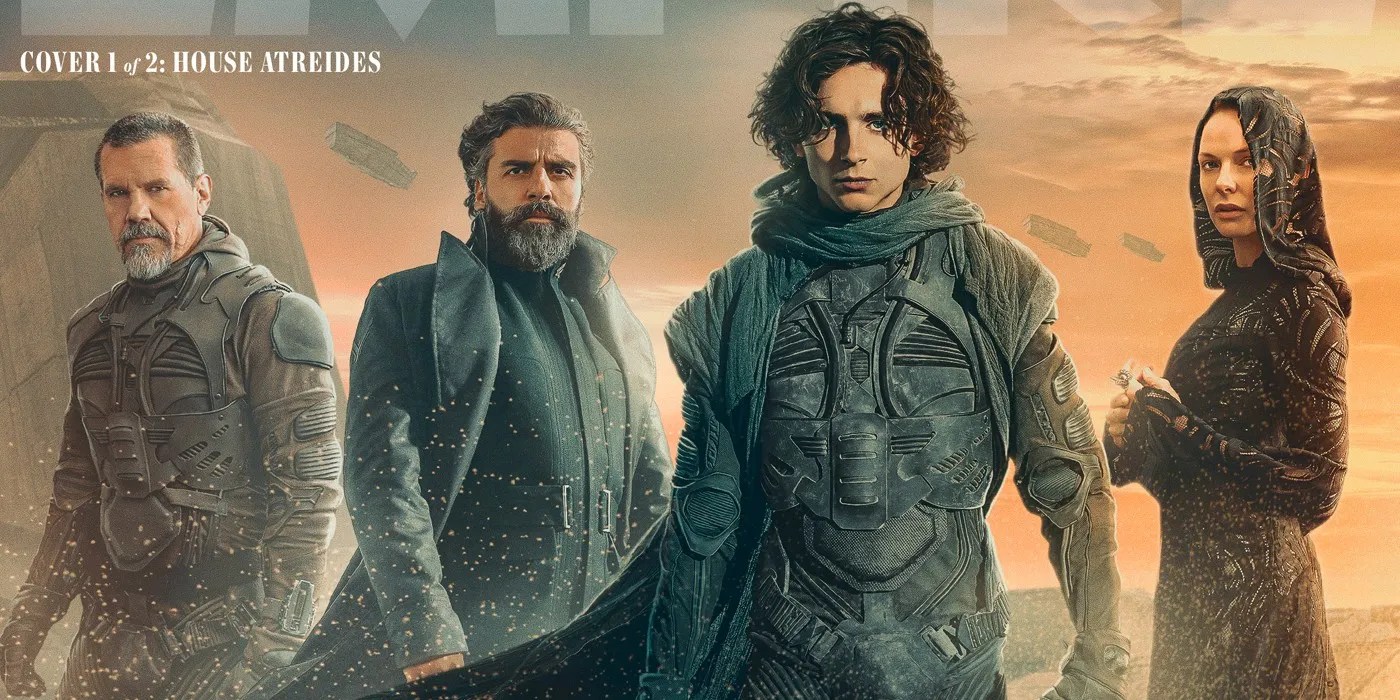 Dune Movie Characters Split Into Two Factions On Magazine Covers