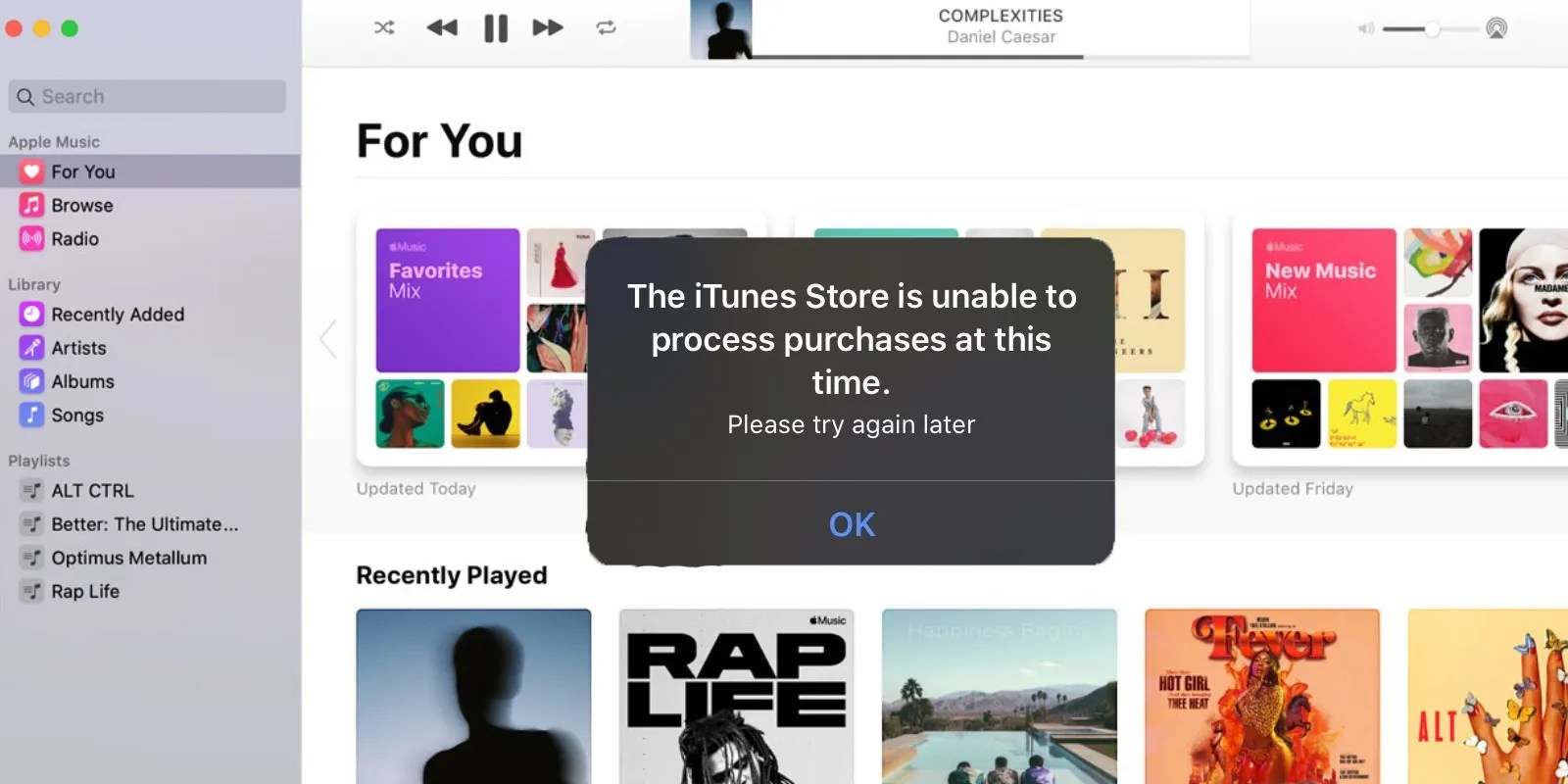 Apple iTunes Store 'Unable To Process Purchases' Issue Explained