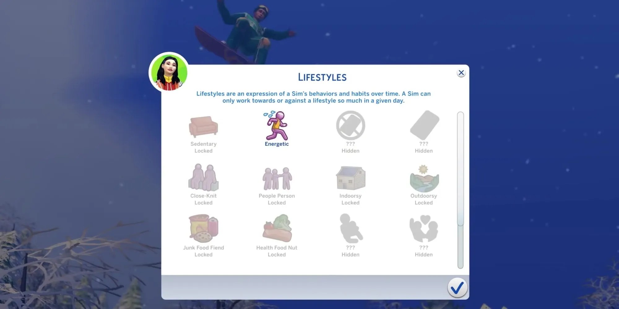 The Sims 4 Snowy Escape How to Reset Lifestyles