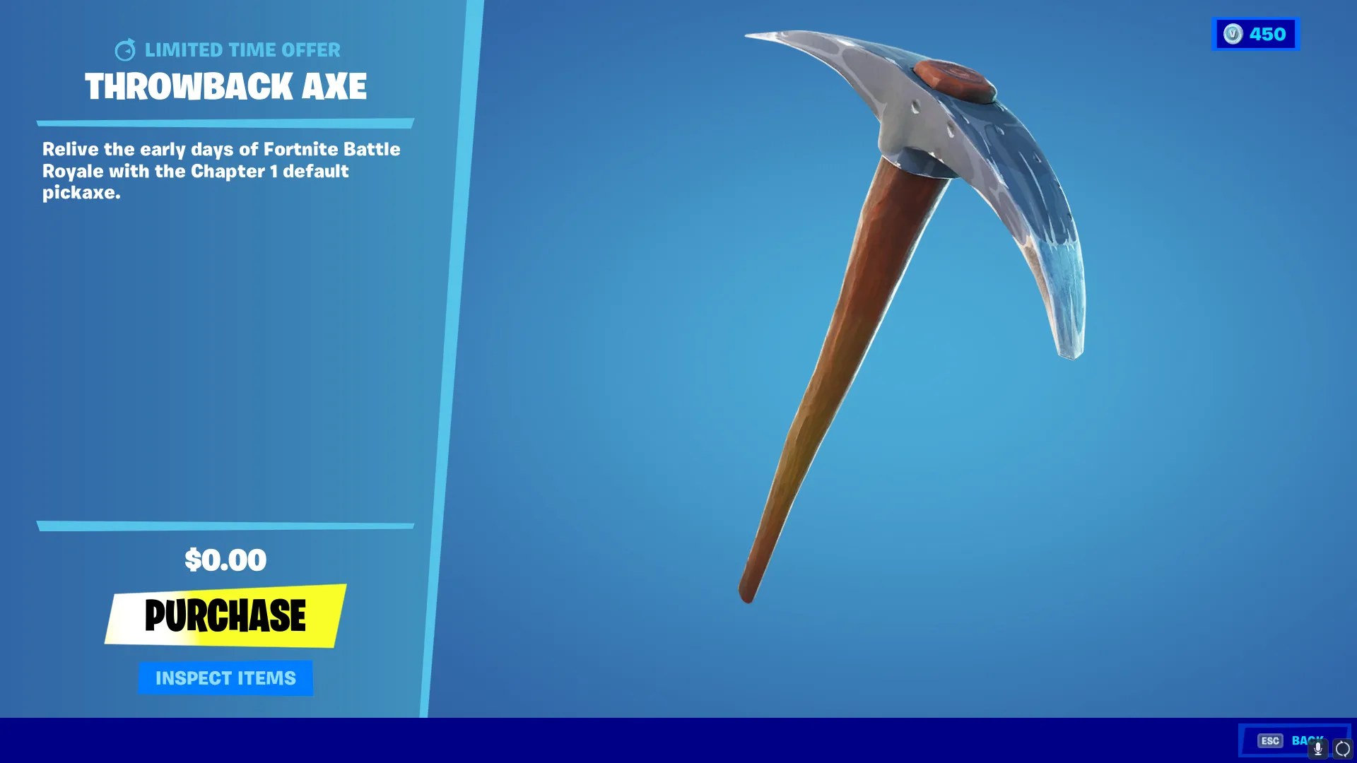 Fortnite’s Free OG Pickaxe Weirdly Requires Credit Card Information