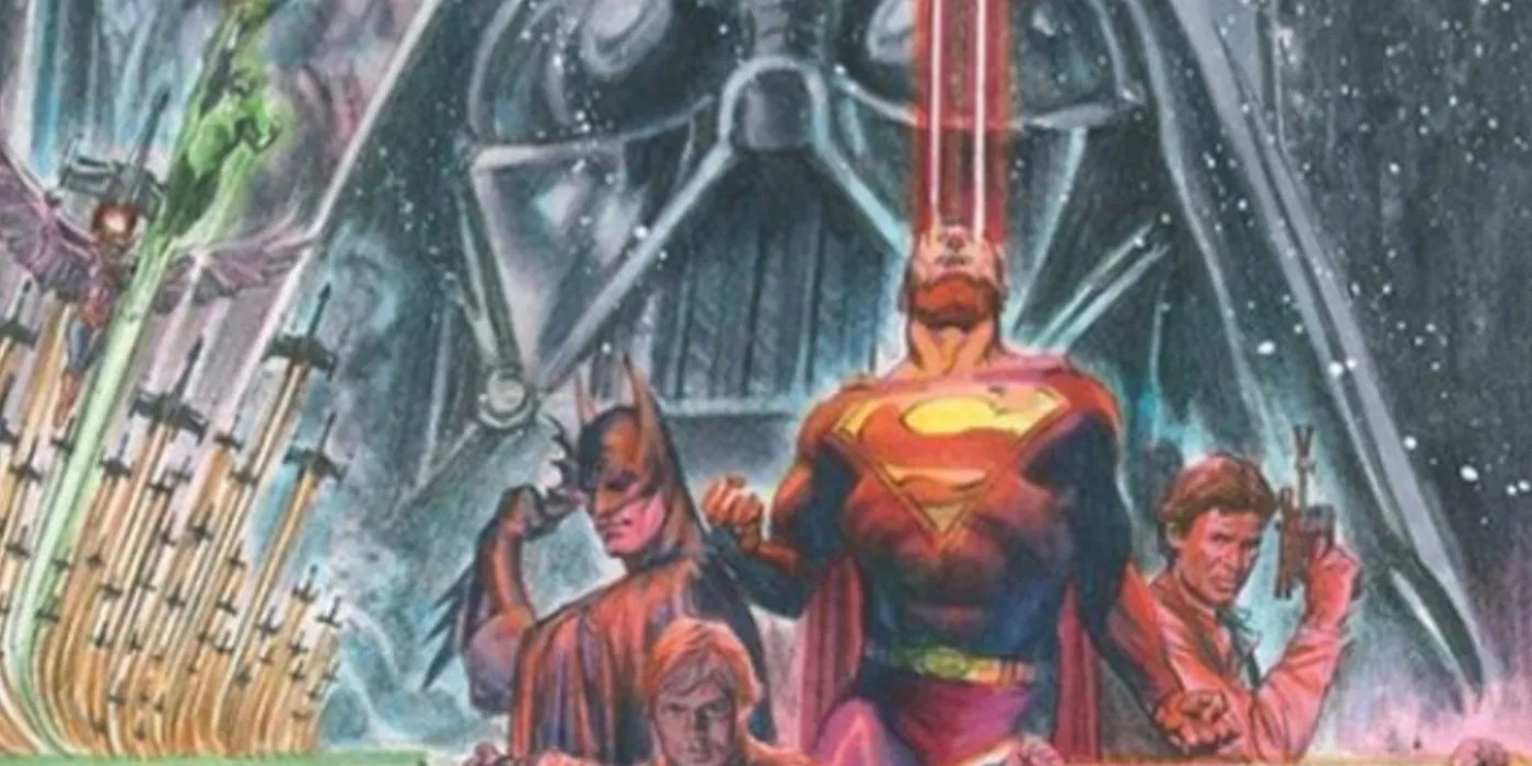 Star Wars & DC Crossover Art Unites Heroes Against Vader & Darkseid