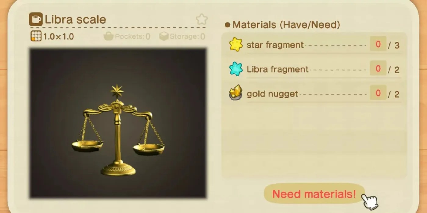 Animal Crossing All Star Fragment Recipes