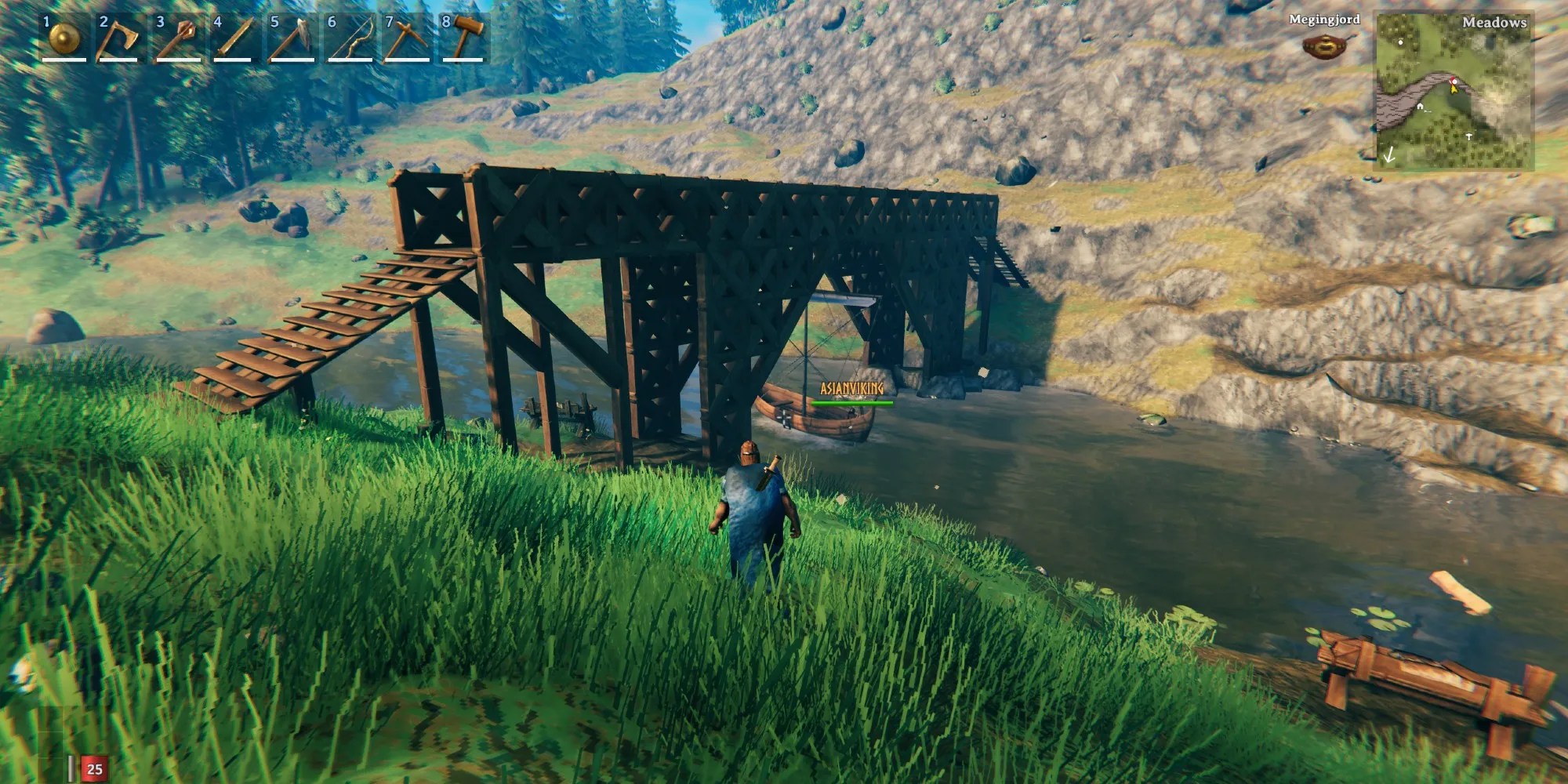 How to Build Bridges Over Water in Valheim
