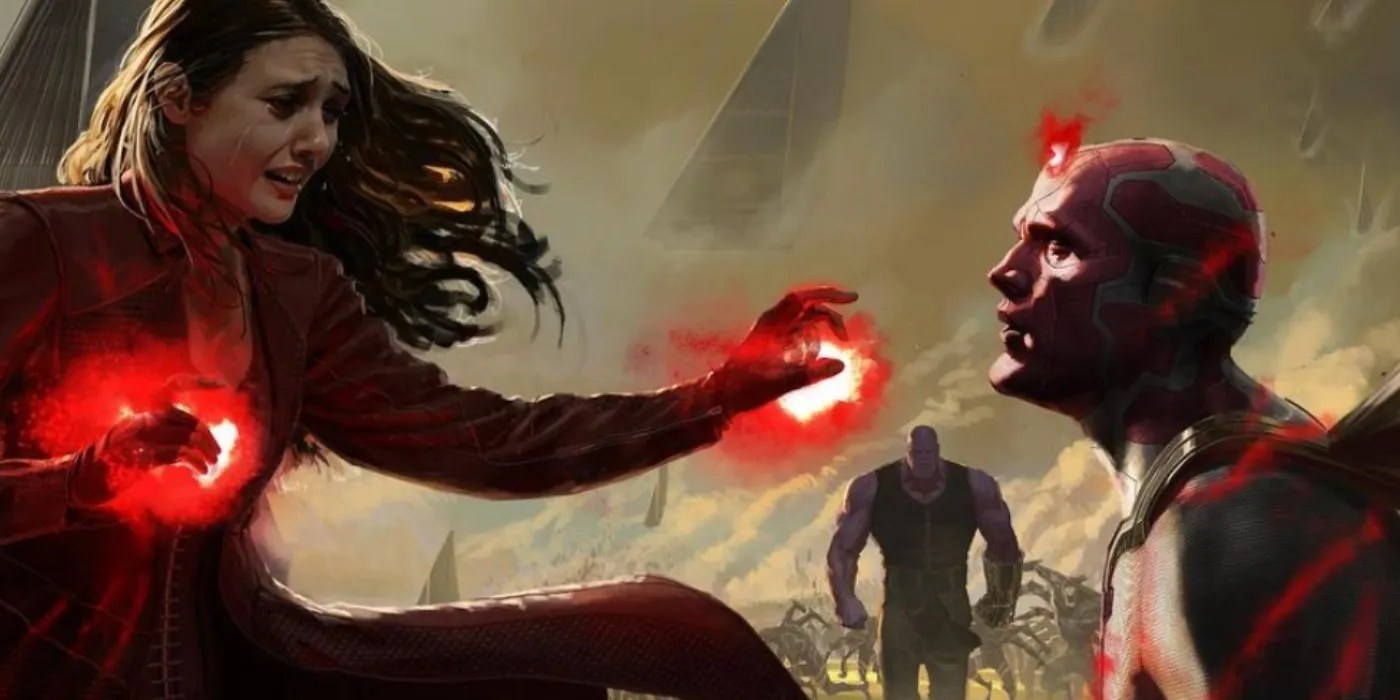 Infinity War Concept Art Reveals Alternate Wanda & Vision Farewell Scene