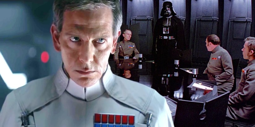 Krennic in Rogue One and Vader and Tarkin in Star Wars A New Hope