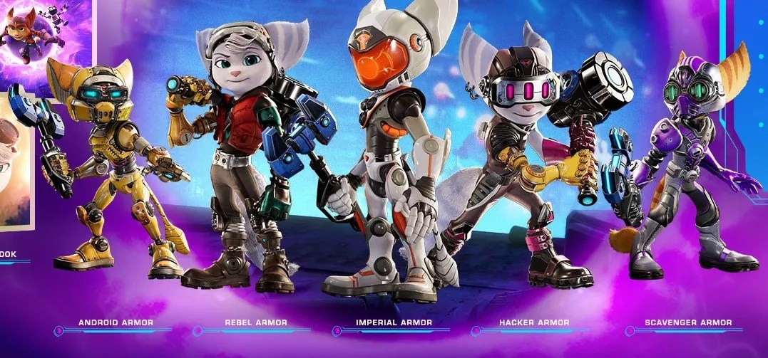Ratchet & Clank Rift Apart's Exclusive Deluxe Edition Armor Pieces