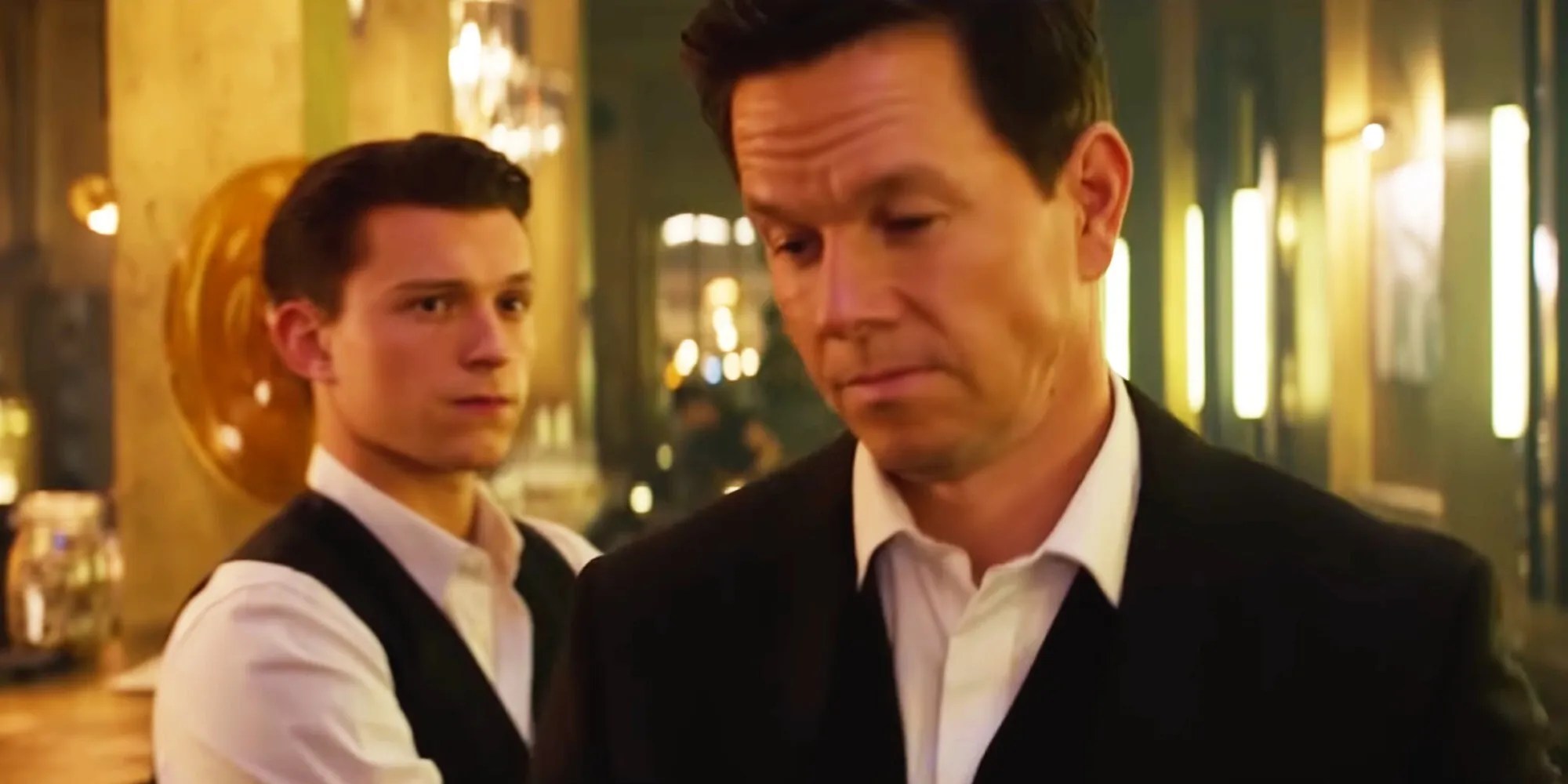 Uncharted Movie First Footage Shows Nathan Drake & Sully In Formal Clothes