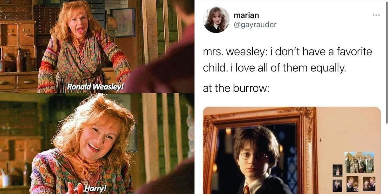 Harry Potter 10 Hilarious Memes That Prove Mrs. Weasley Loved Harry