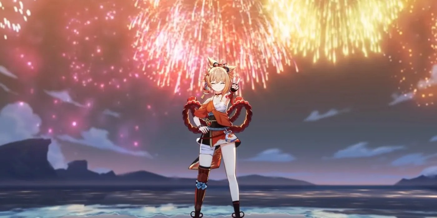Genshin Impact's Yoimiya Lights Up the Sky In Character Teaser