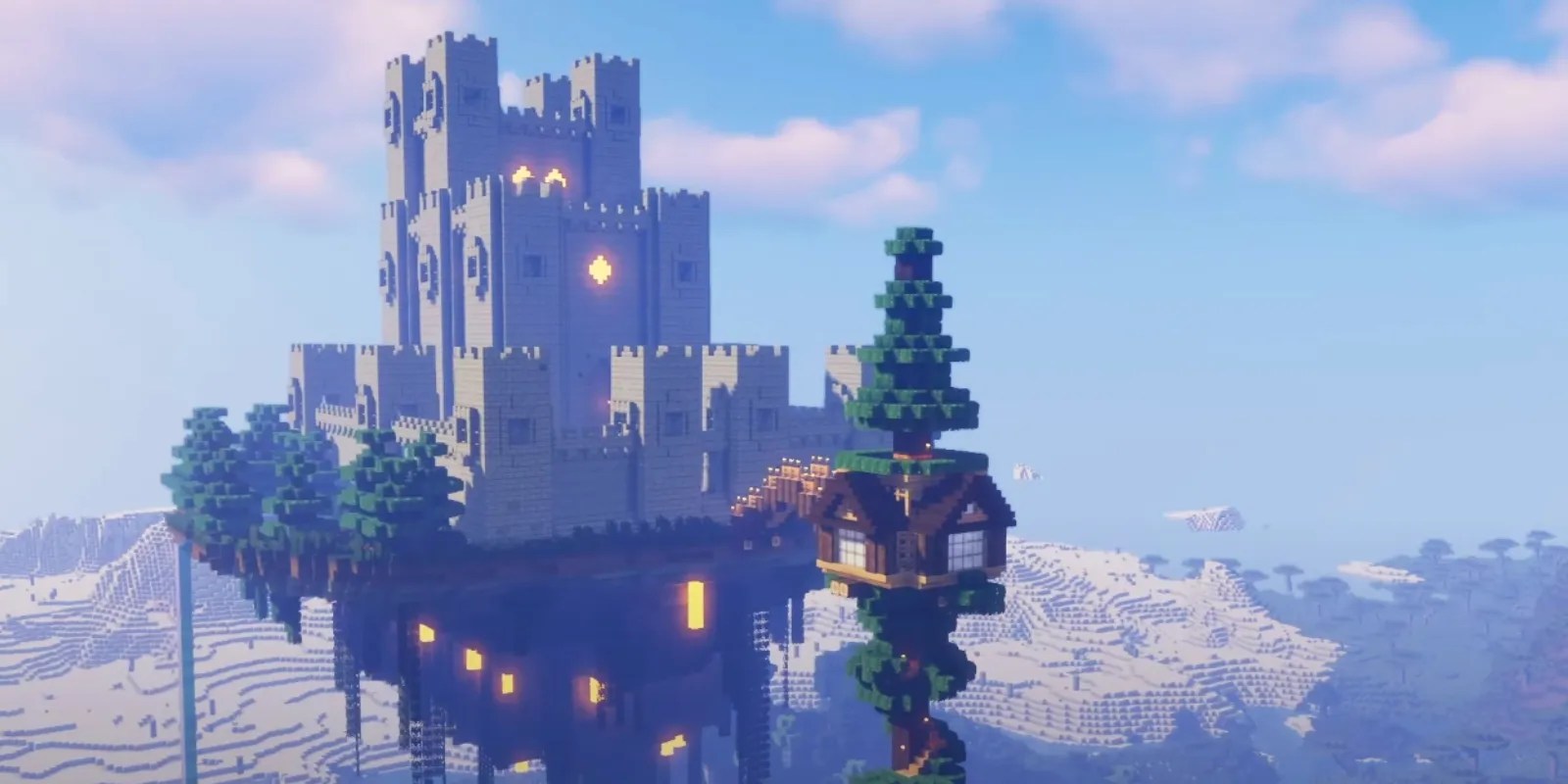 Minecraft Design Ideas For Sky Fortresses & Cloud Cities
