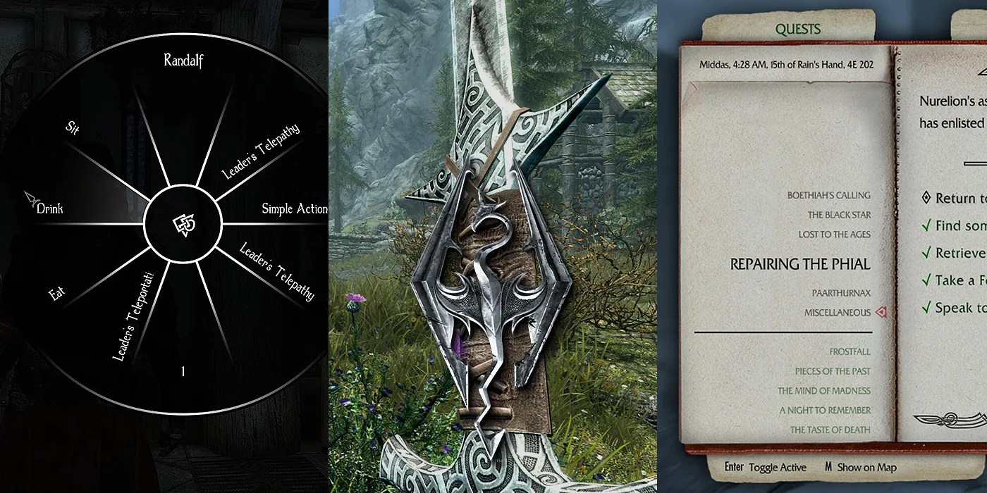Skyrim 10 Amazing Mods To Clean Up The User Interface