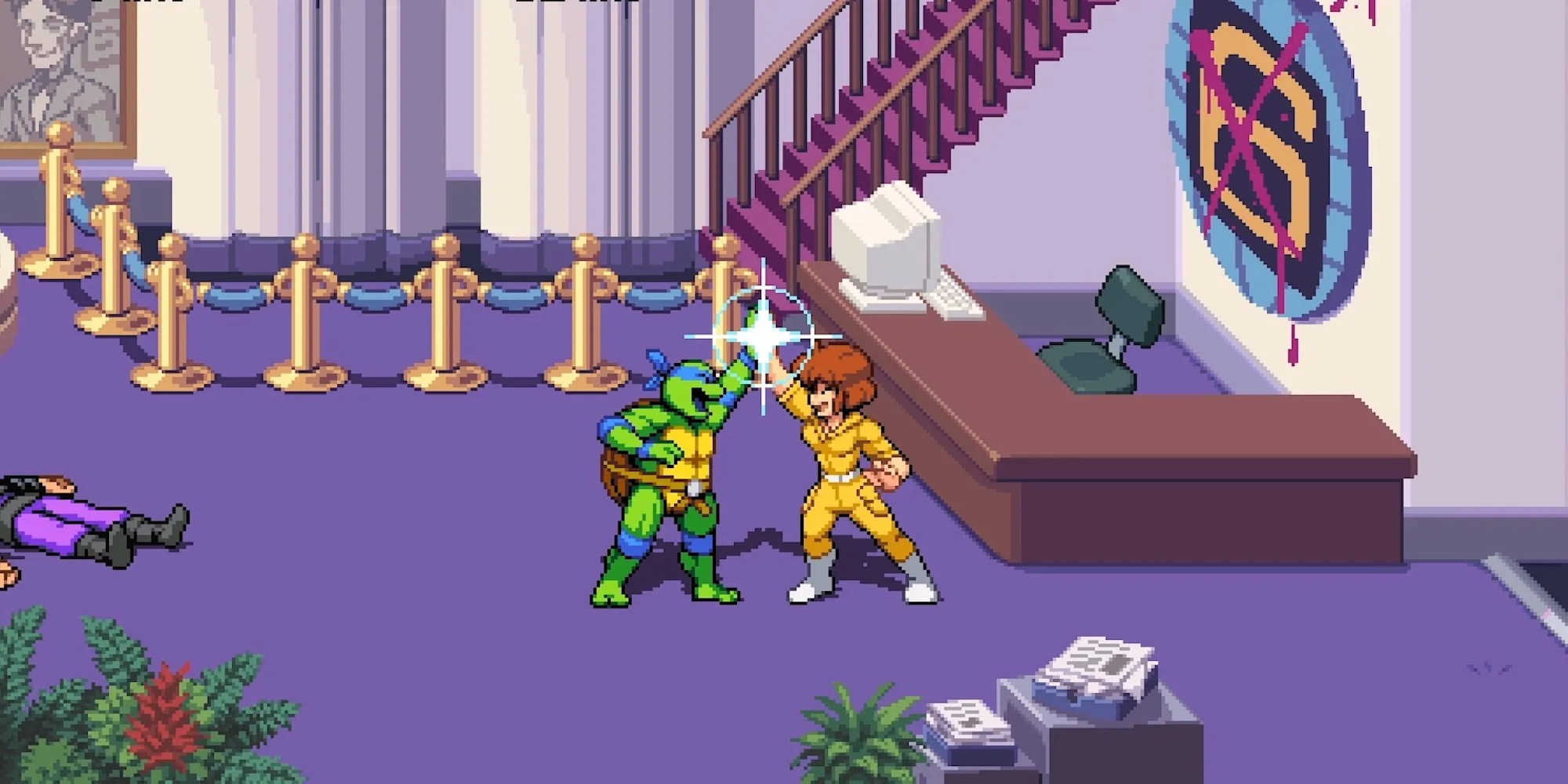 TMNT Shredder's Revenge's April Gameplay & Turtle Combos Revealed