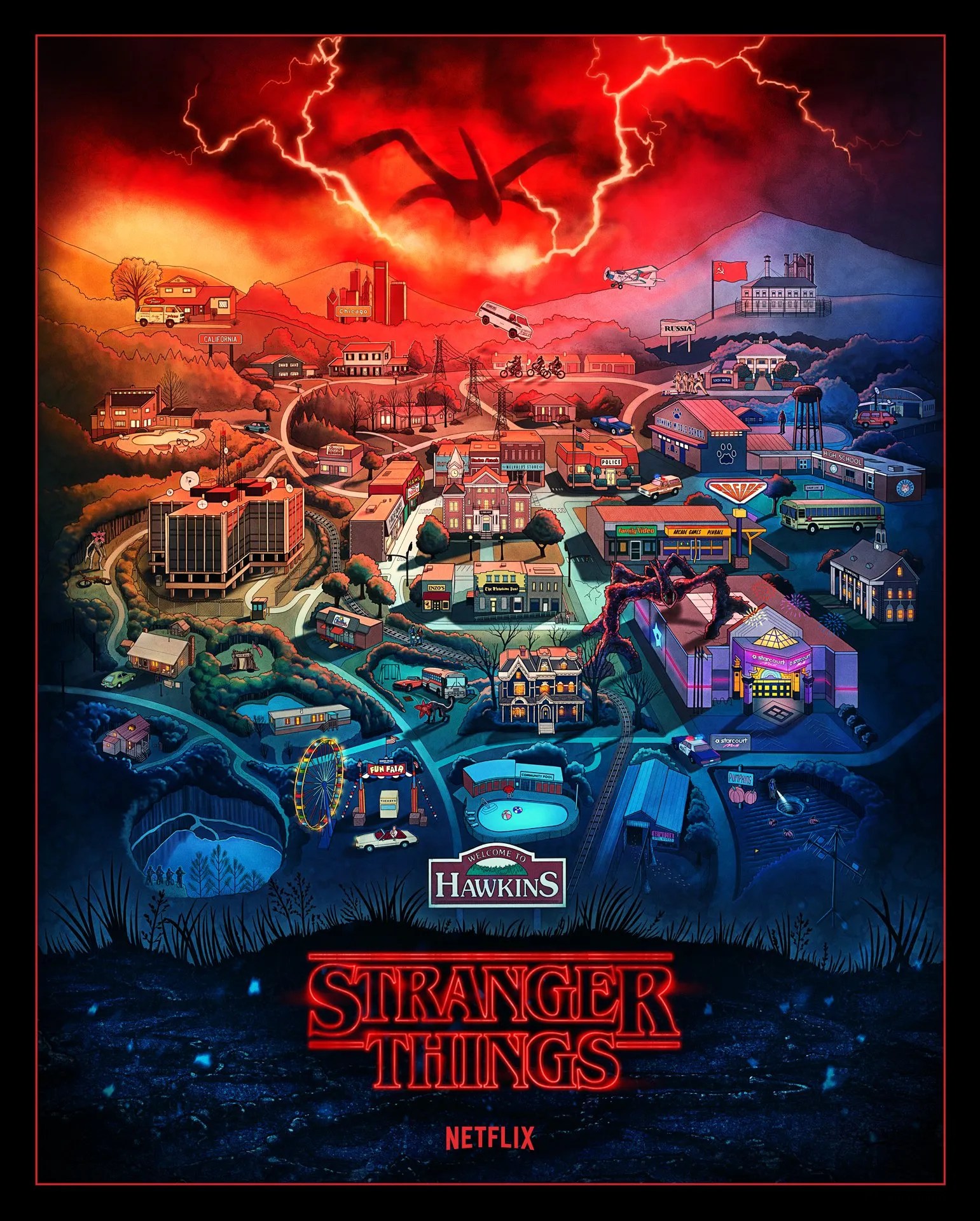 Stranger Things Official Map Shows Detailed Look At Hawkins Locations