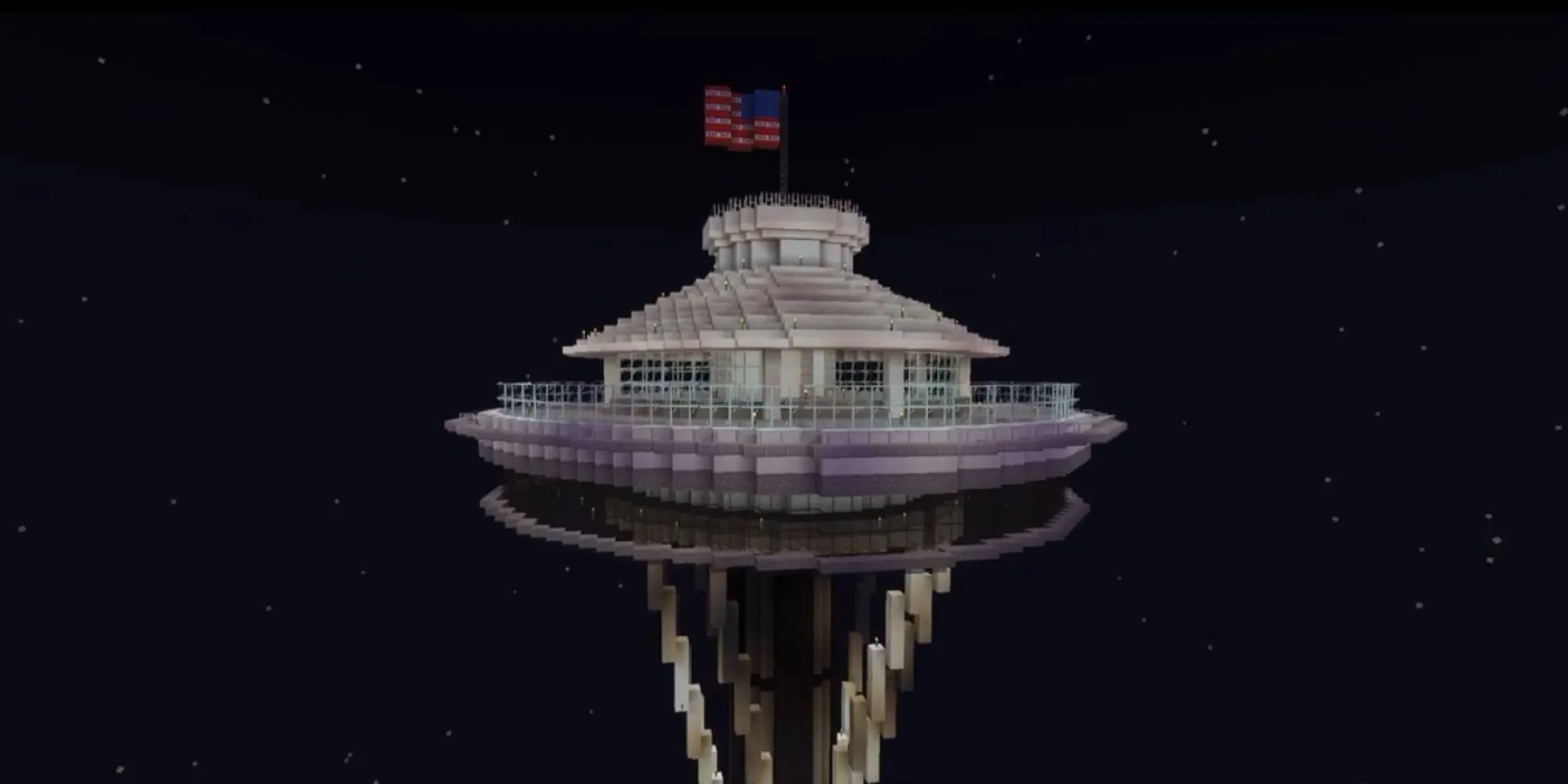 Minecraft Build recrée la Space Needle de Seattle sur une échelle de un