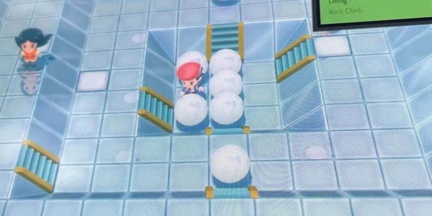 Pokémon Brilliant Diamond Snowpoint City Gym Puzzle Traps Trainer