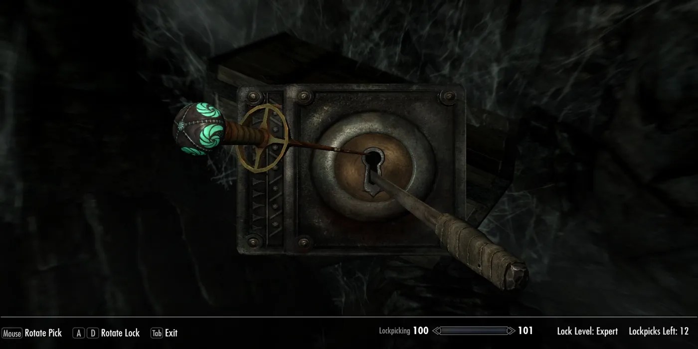 Skyrim How to Get the Unbreakable Lockpick (Skeleton Key)