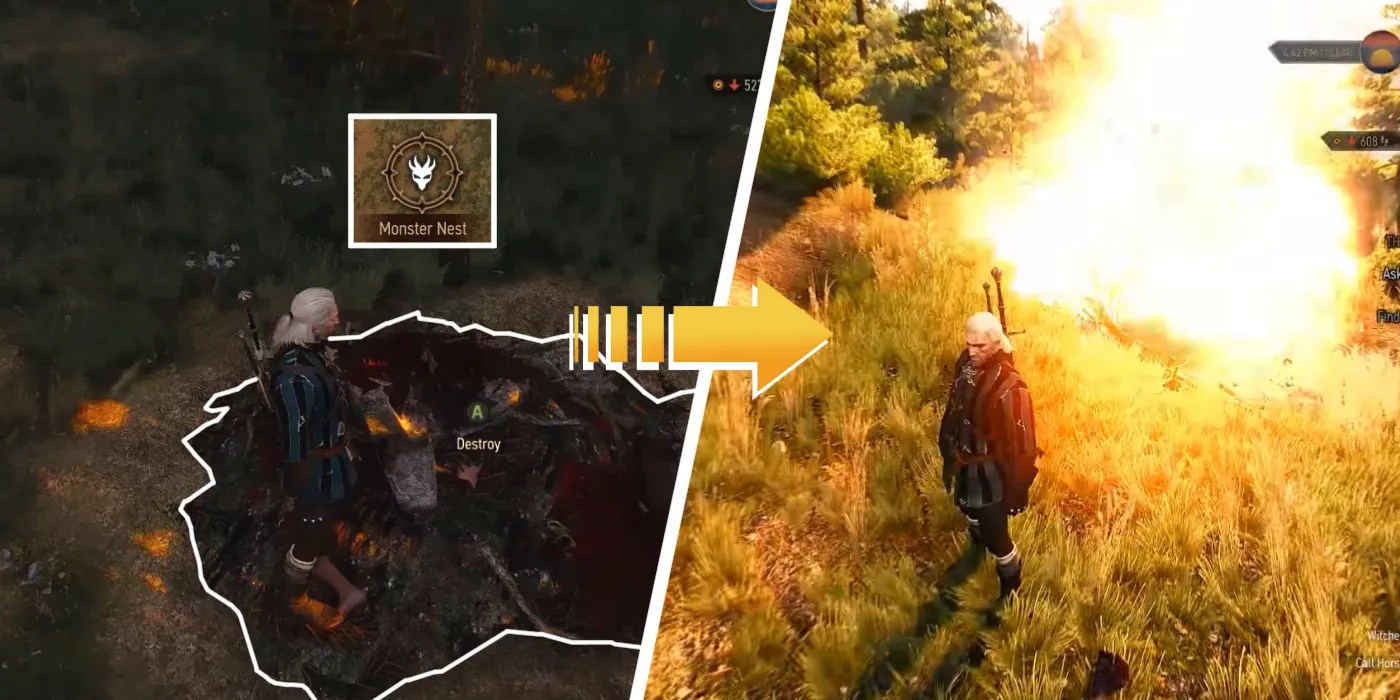 Witcher 3 How to Destroy Monster Nests