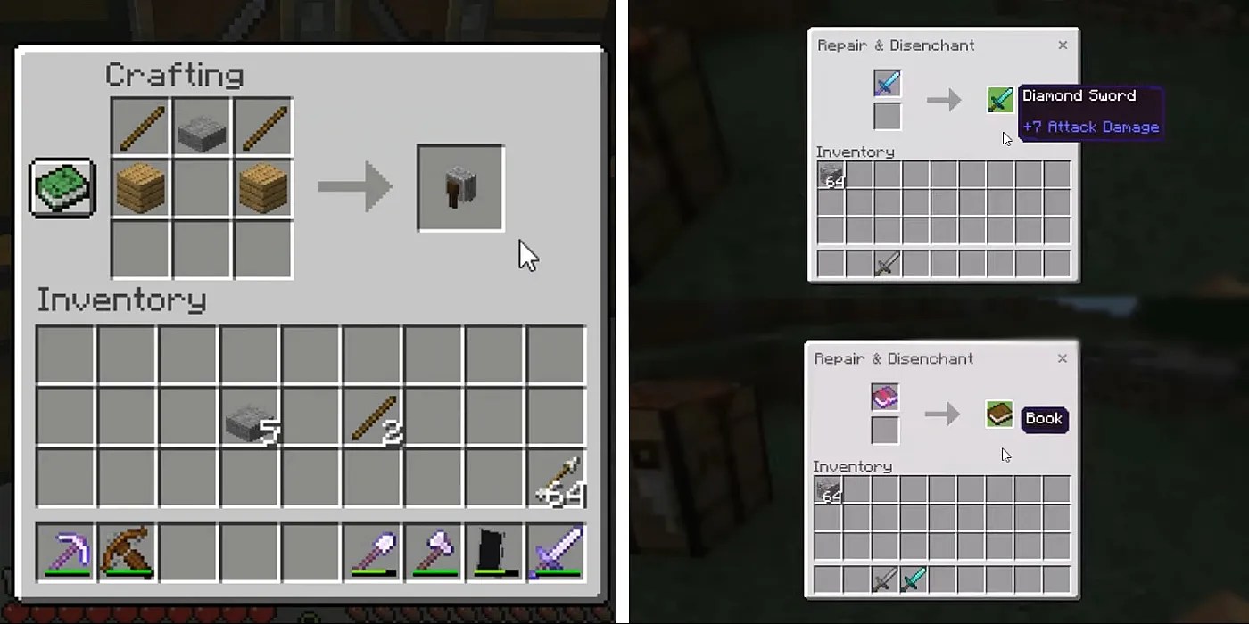 Minecraft How to Craft a Grindstone (& What It's For)