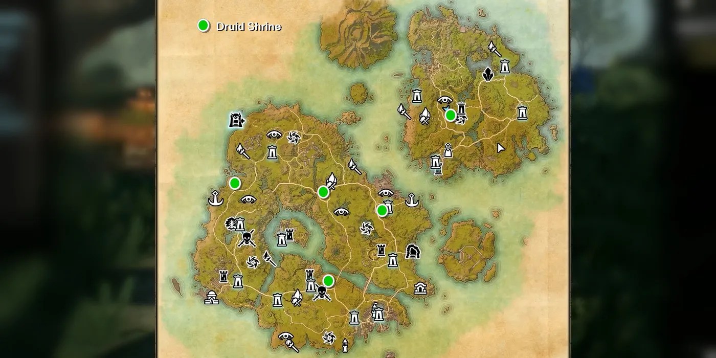 Elder Scrolls Online High Isle Every Druid Shrine Location