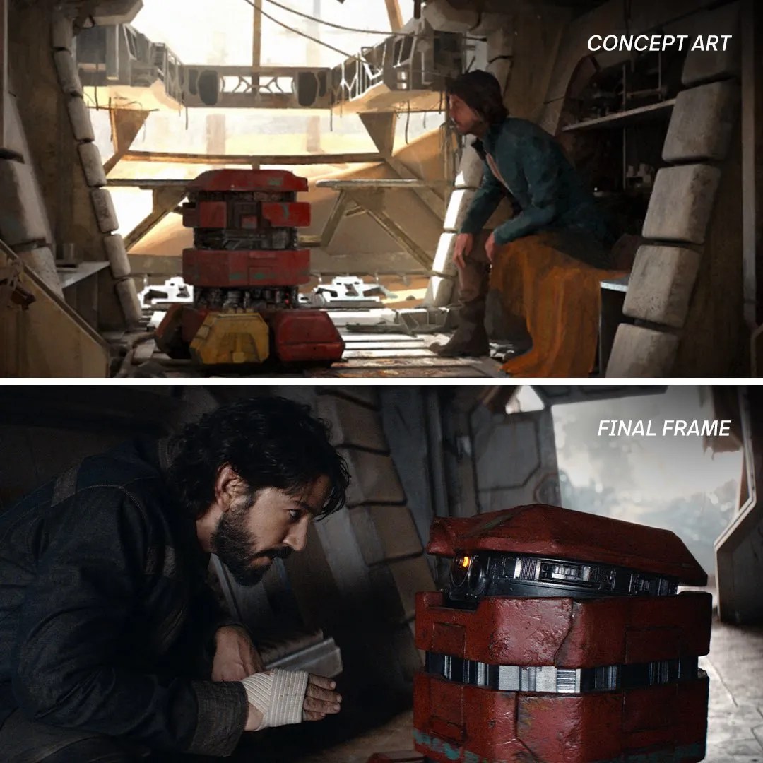 Andor Concept Art Of Major Scenes Compared To OnScreen Shots