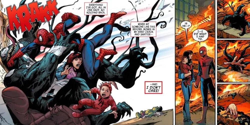 10 Best SpiderMan Vs. Venom Fights In Marvel Comics, Ranked