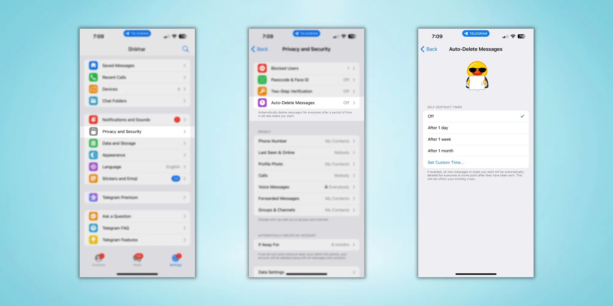 How To Enable AutoDelete For Your Telegram Chats