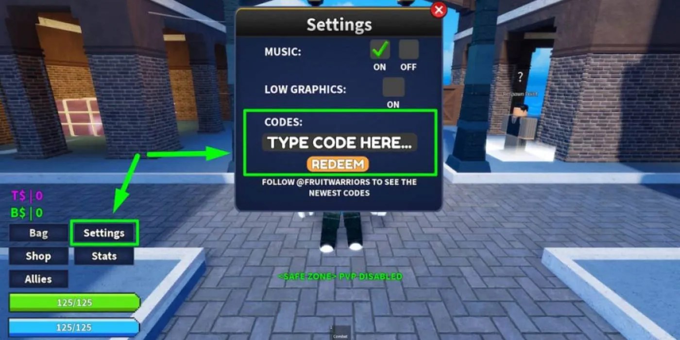 Roblox Fruit Warriors Codes (May 2023)