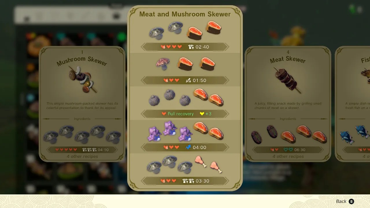 Zelda Tears Of The Kingdom 10 Best Recipes For Defense