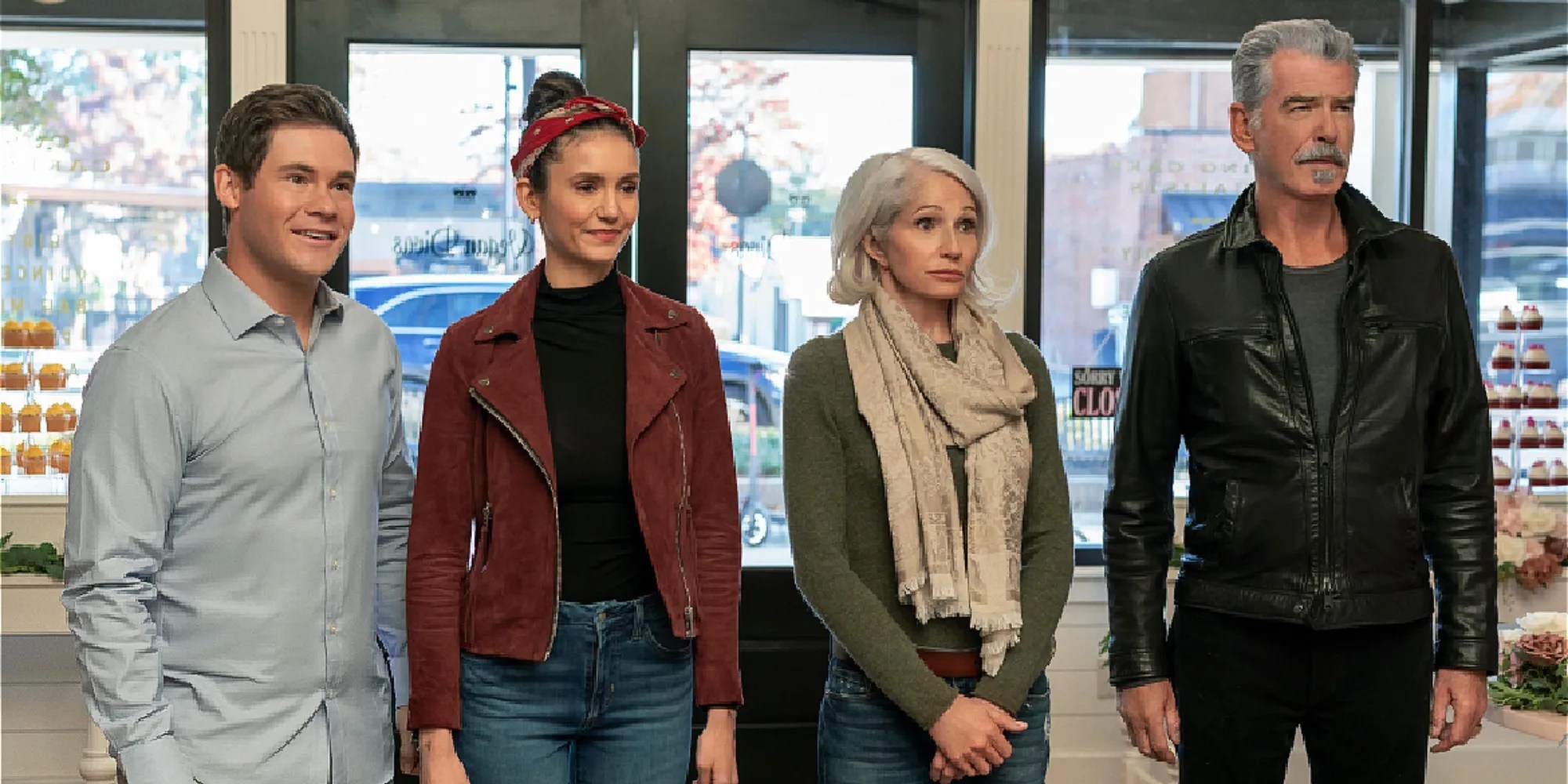 The OutLaws Cast Guide Nina Dobrev, Pierce Brosnan & 10 Other Actors In Netflix's Movie